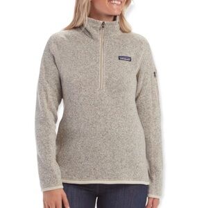 Patagonia Cream Quarter-Zip Fleece Better Sweater